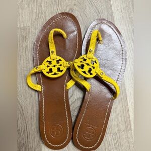 Tory Burch Yellow and Brown Flats